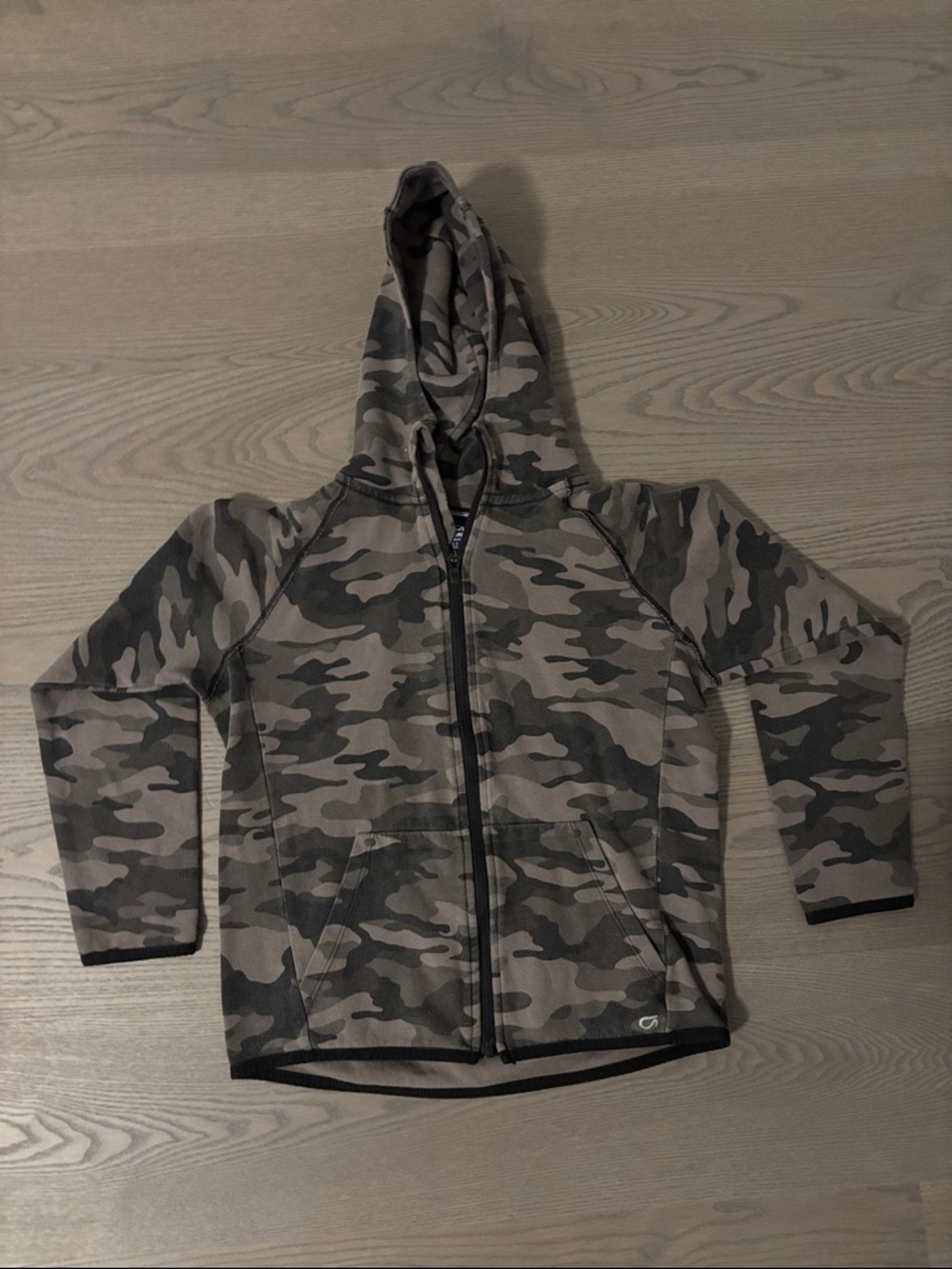 GAP Kids Camouflage Zip Hoodie in Green and Gray